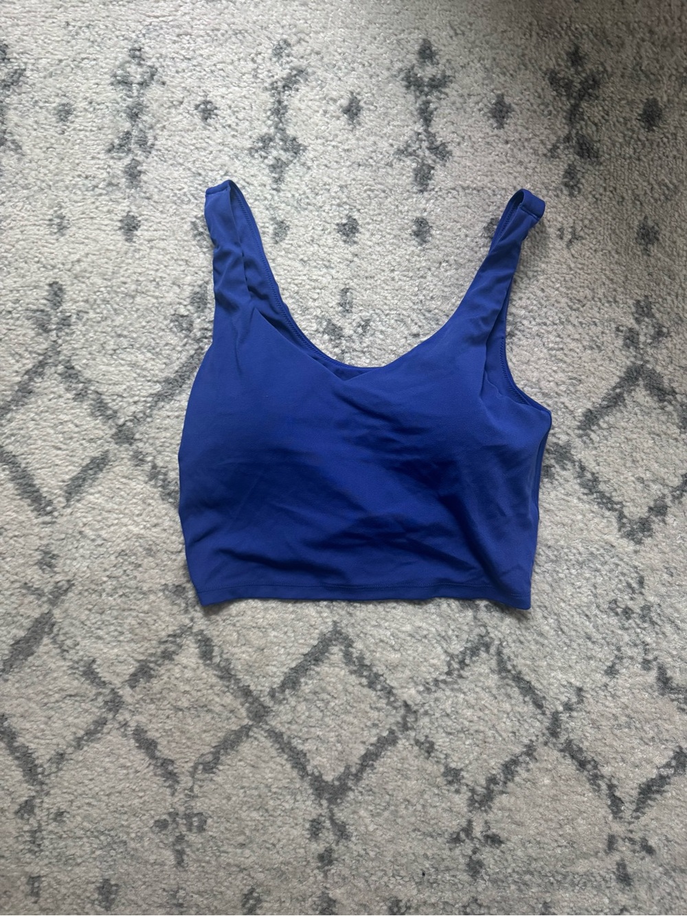 aerie Electric Blue Scoop Neck Crop Tank